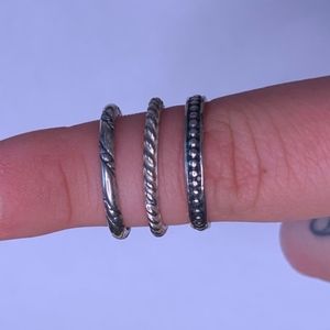 Silpada 3 Piece Stackable Ring Set